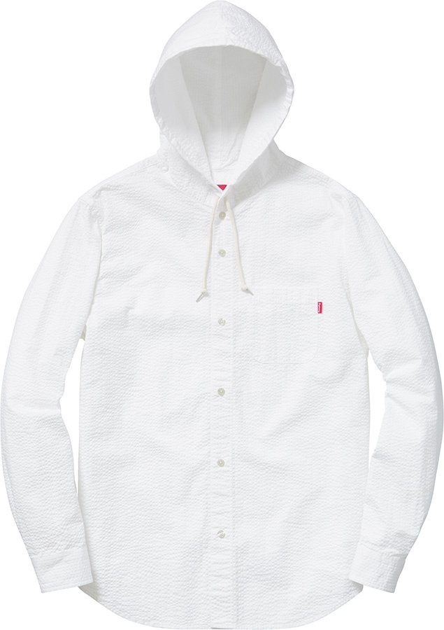 Hooded Seersucker Shirt view 2